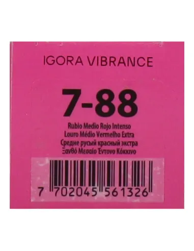 Schwarzkopf Igora Vibrance 7-88 - Rubio Medio Rojo Intenso 60 ml